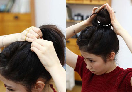 búi tóc đỉnh đầu - hình minh họa 5