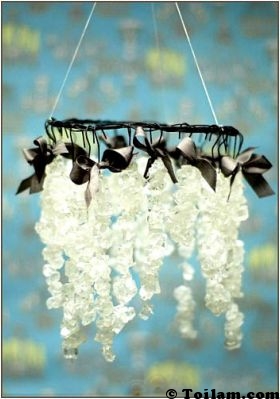 đèn trùm, cách làm, cực hot,lấp,lánh,handmade,diy,mẹo vặt