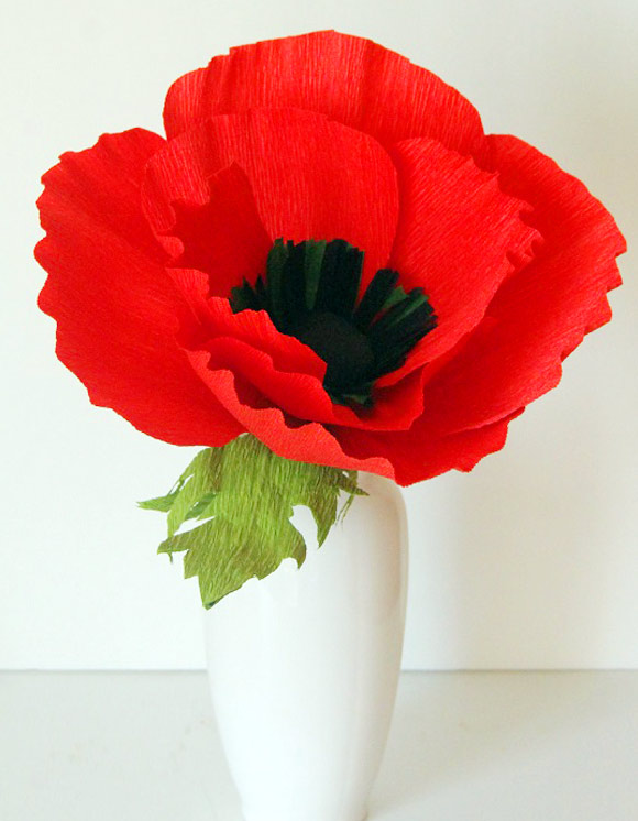 hoa poppy giấy - hình minh họa 9
