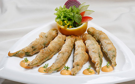 Đậu Bắp Nhồi Chả Cá Chiên Giòn