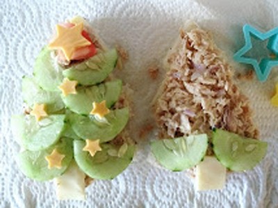 Bánh sandwich hình cây thông Noel đẹp mắt ngon miệng 10 bánh sandwich cây thông Noel - hình minh họa 5