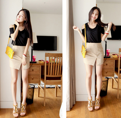 váy xẻ nơi công sở - hình minh họa 2