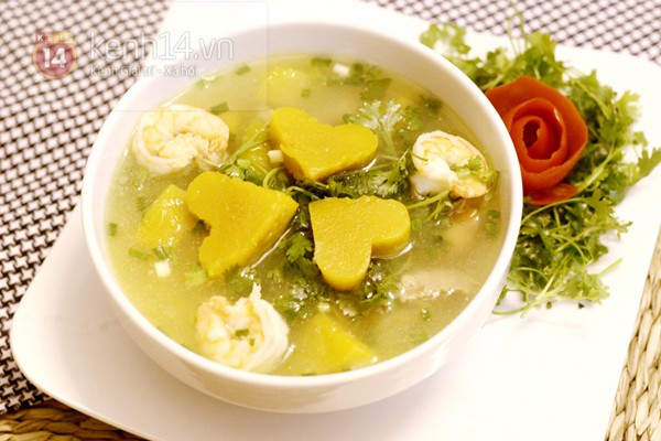 Canh bí đỏ nấu tôm thịt - Bổ và mát 11 canh bí đỏ tôm thịt - hình minh họa 11