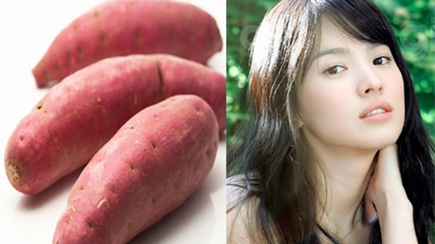 làm đẹp bằng khoai lang